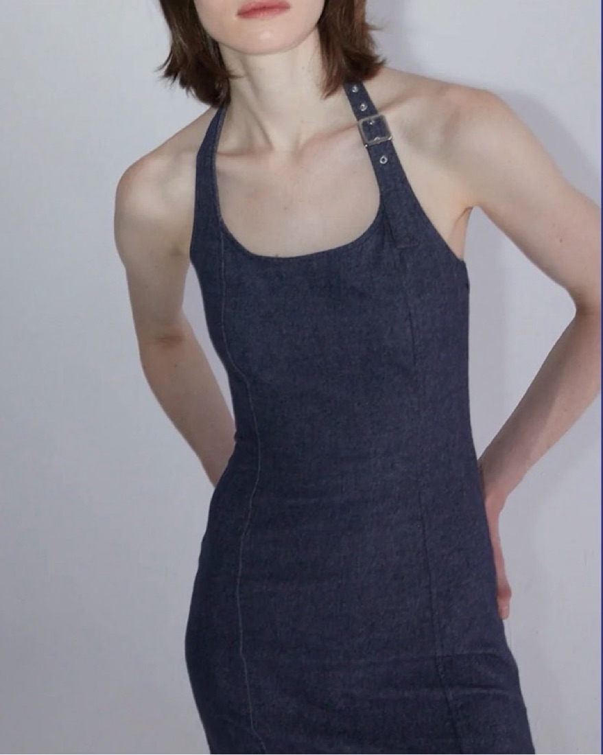 Paloma Wool Denim Effect Elena Dress by Paloma Wool - Pickle