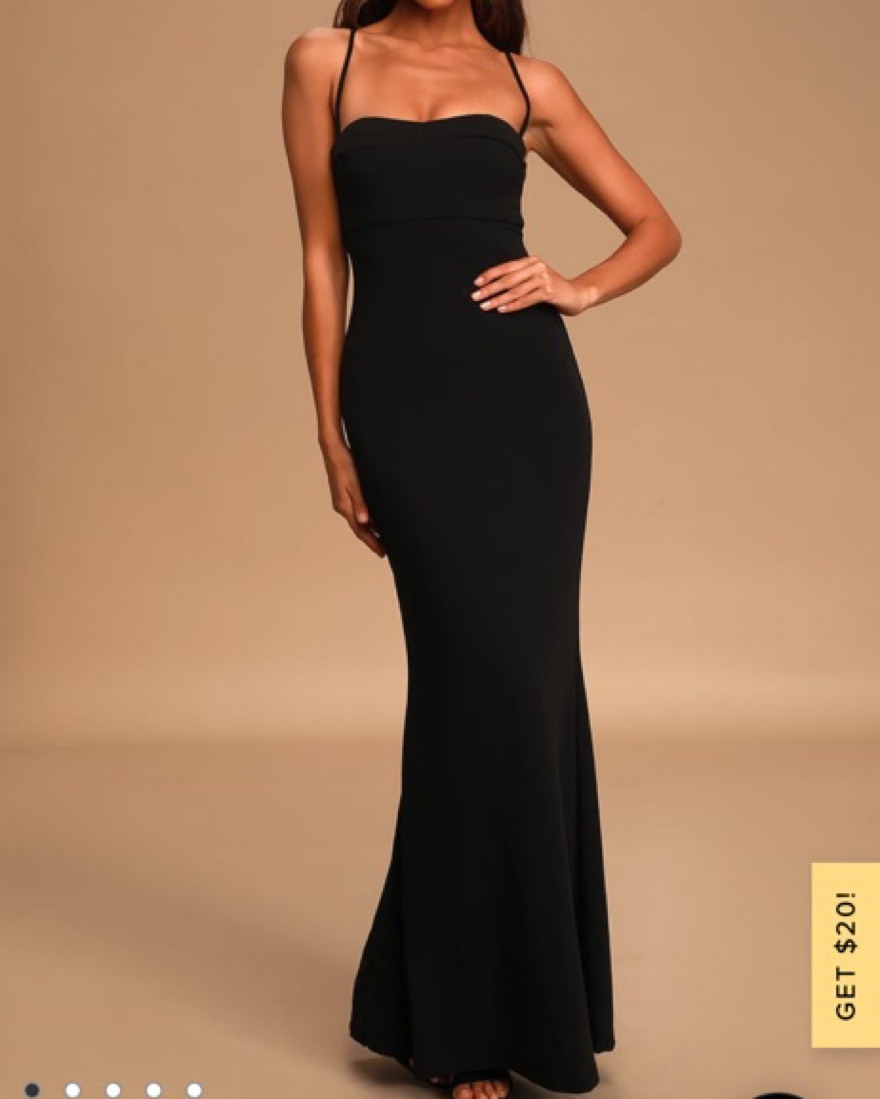Lulus Black Bustier Mermaid Dress by Lulus - Pickle