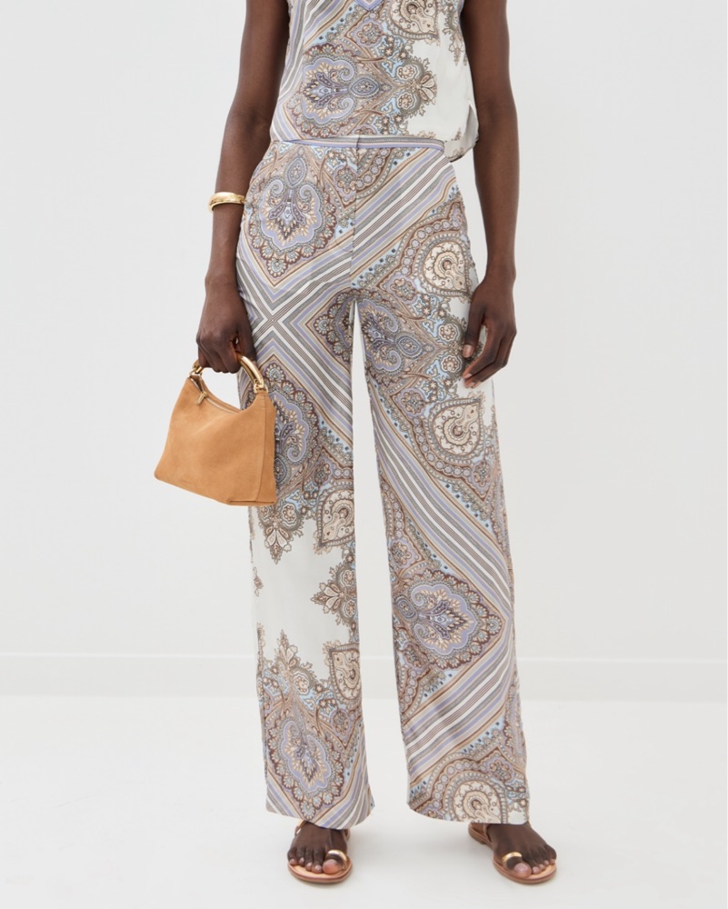 Veronica Beard Grigore Silk Pant by Veronica Beard - Pickle