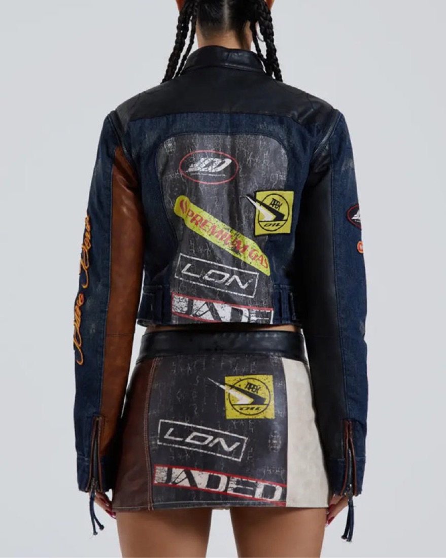 Jaded London Daytona Jacket And Skirt by Jaded London - Pickle