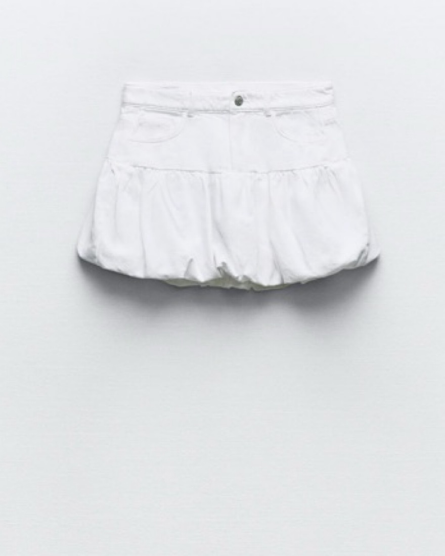 Zara Ballon Mini Skirt by Zara - Pickle