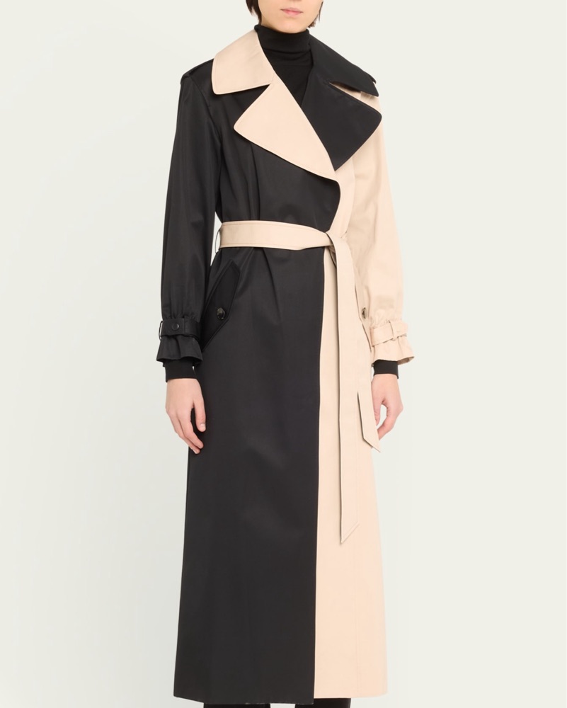 Alice + Olivia Two Tone Trench Coat by Alice & Olivia - Pickle