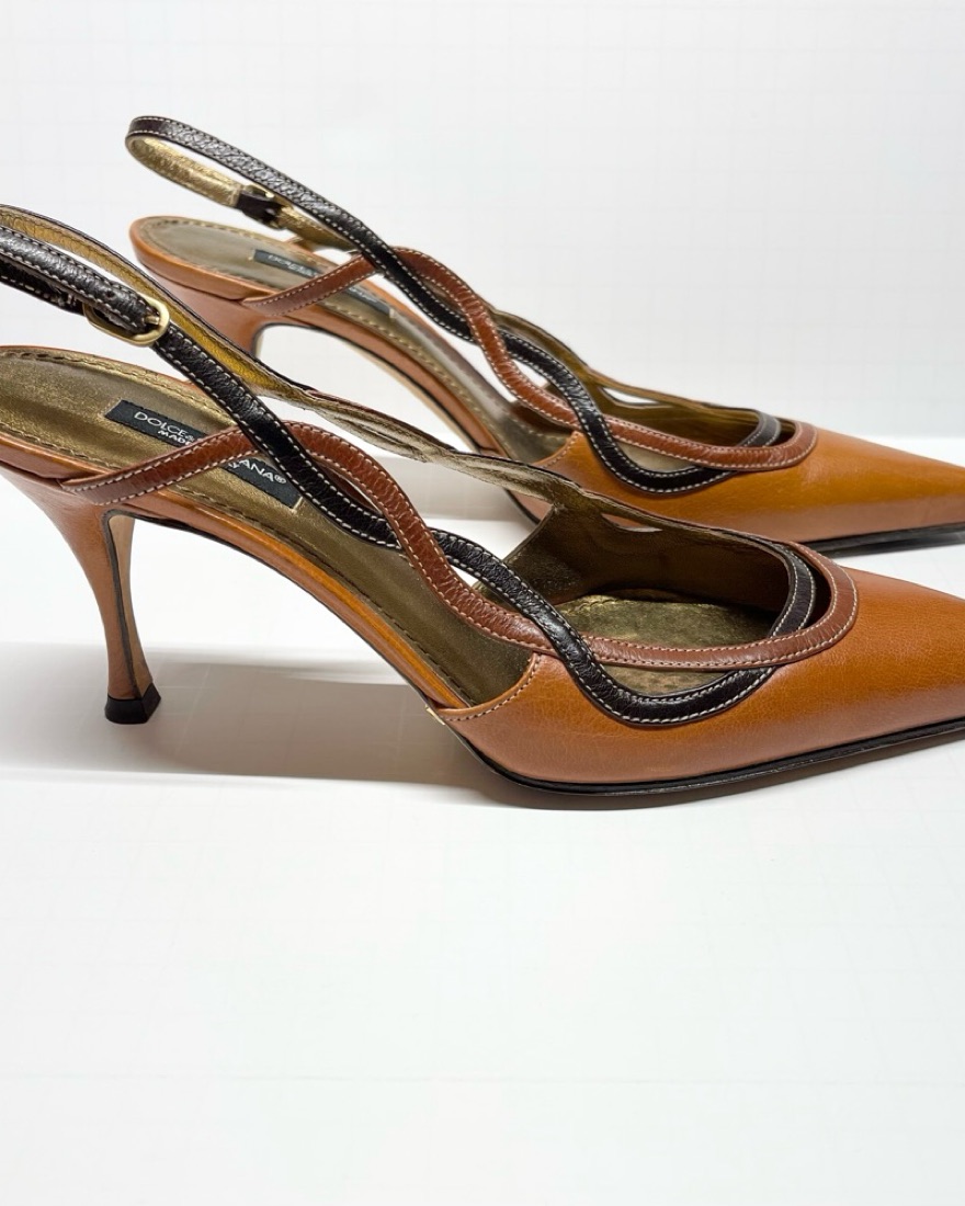 Dolce & Gabbana Pointed Toe Heels by Dolce + Gabbana - Pickle