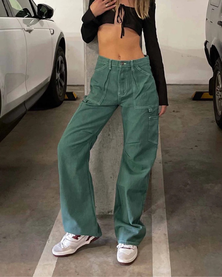 Green Miami Vice Cargo Pants by Lioness - Pickle