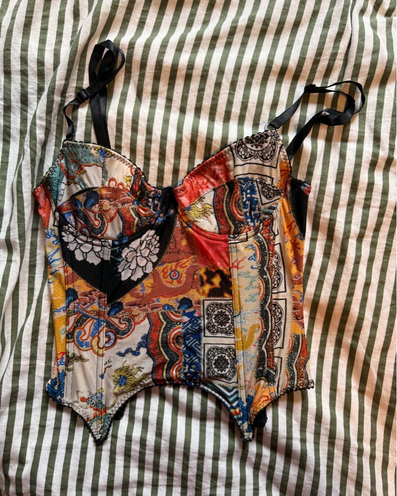 2003AW Roberto Cavalli スネーク シルク コルセットトップ 2003 Roberto Cavalli Corset Top by Roberto Cavalli - Pickle
