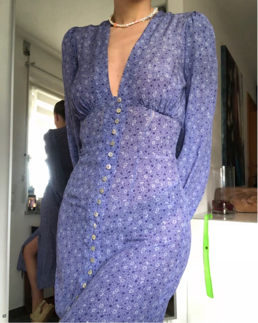 Realisation Par 100% Silk Vivienne Dress by Realisation Par - Pickle