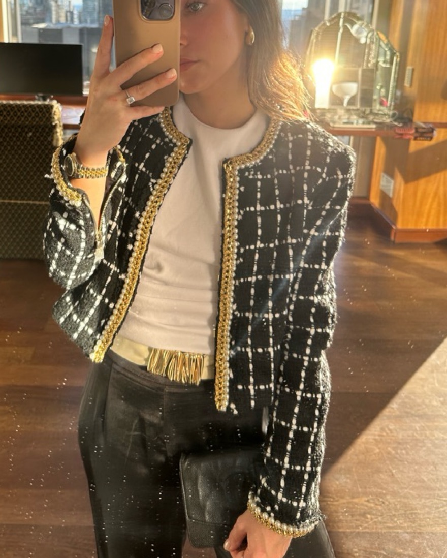 Alice And Olivia Tweed Jacket by Alice & Olivia - Pickle