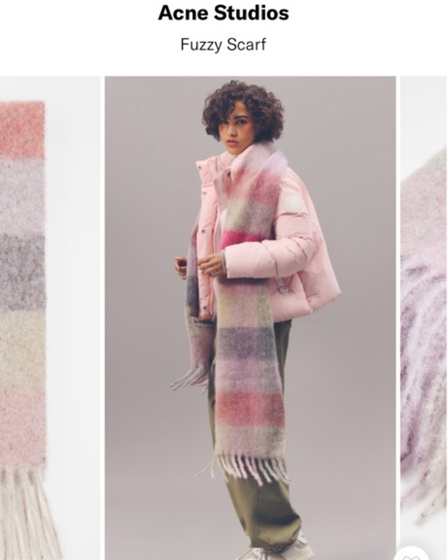 Acne studios Pink Fuzzy Scarf by Acne Studios - Pickle