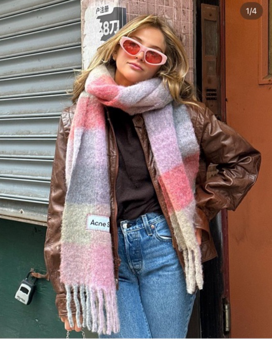 S fuzzy scarf THEREDTHREAD ピンク S fuzzy scarf THEREDTHREAD ピンク THEREDTHREAD / ザレッドスレッド