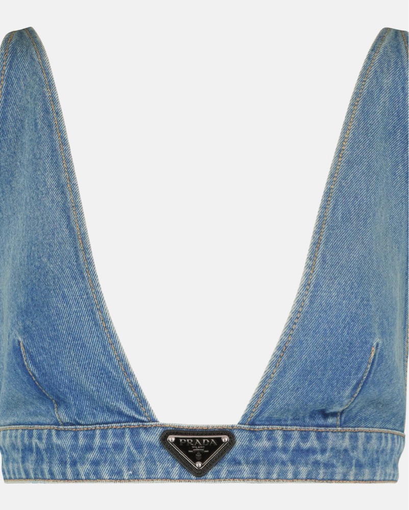 Prada - Denim Bra Top by Prada - Pickle