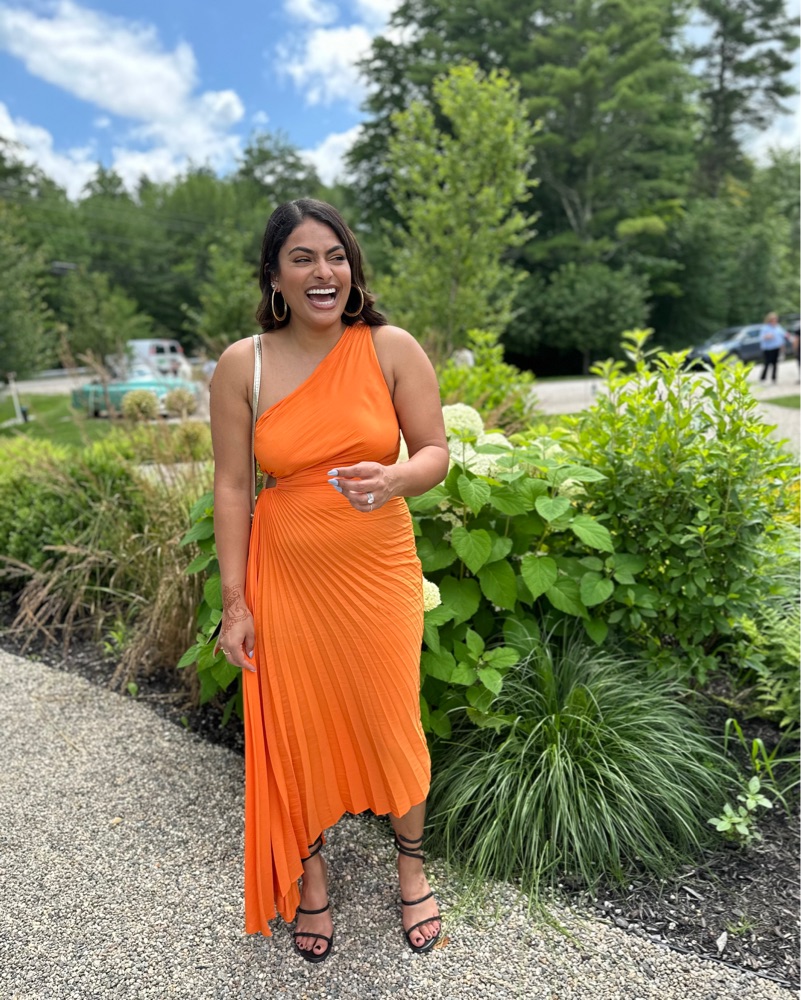 ALC Delfina Satin Pleated Dress by ALC - Pickle