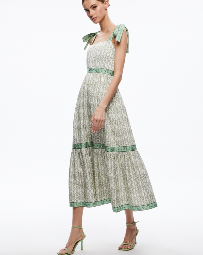 Alice + Olivia Corset Midi-Dress by Alice & Olivia - Pickle