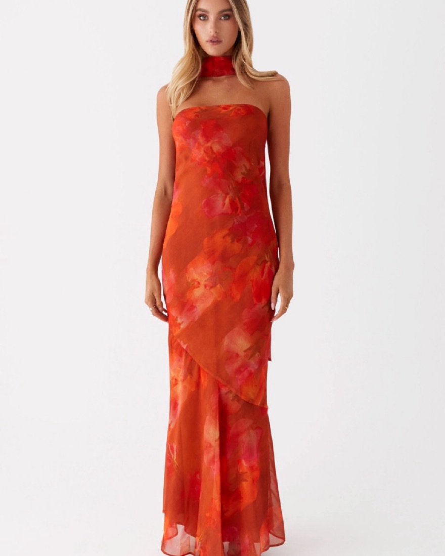 long elegant prom dress Rosewood Andrea & Leo A1236 Evening Formal for $199.0 __with:ACC0912_BROWN Size:6XL-14/16 Years Mermaid Sweetheart Neck Water