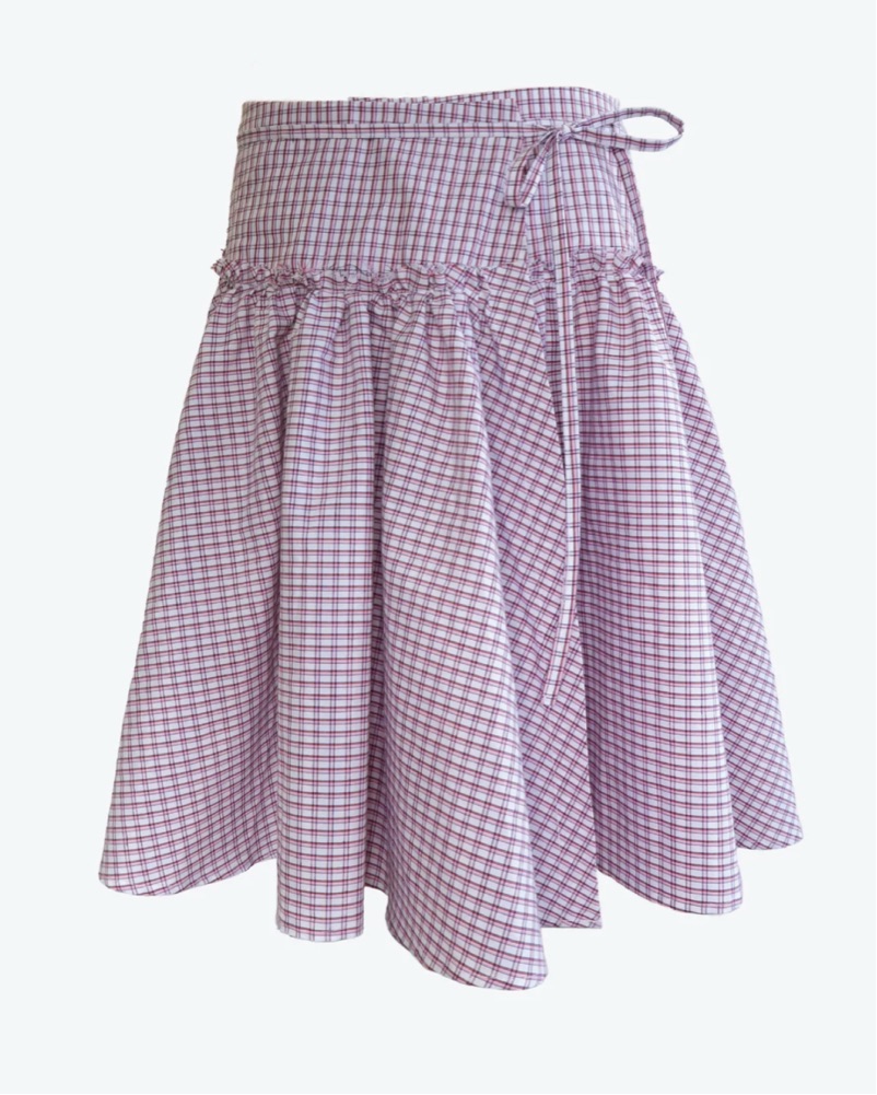 Mode Mischief Costes Plaid Midi Skirt by Mode Mischief Studios