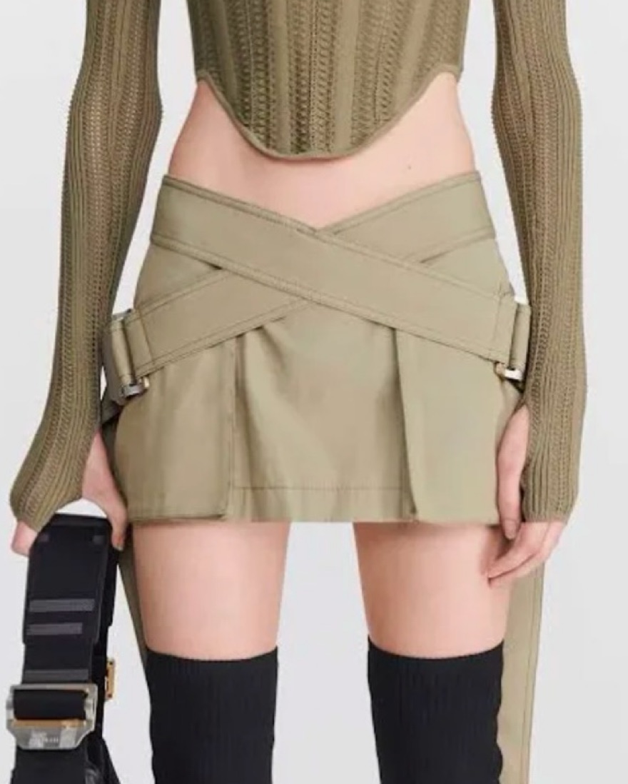 Dion Lee Belted Mini Skirt! Small by Dion Lee - Pickle