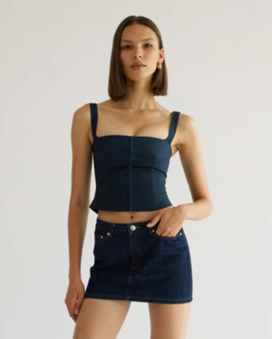 Orseund Iris Minimal Bustier Top by Orseund Iris - Pickle