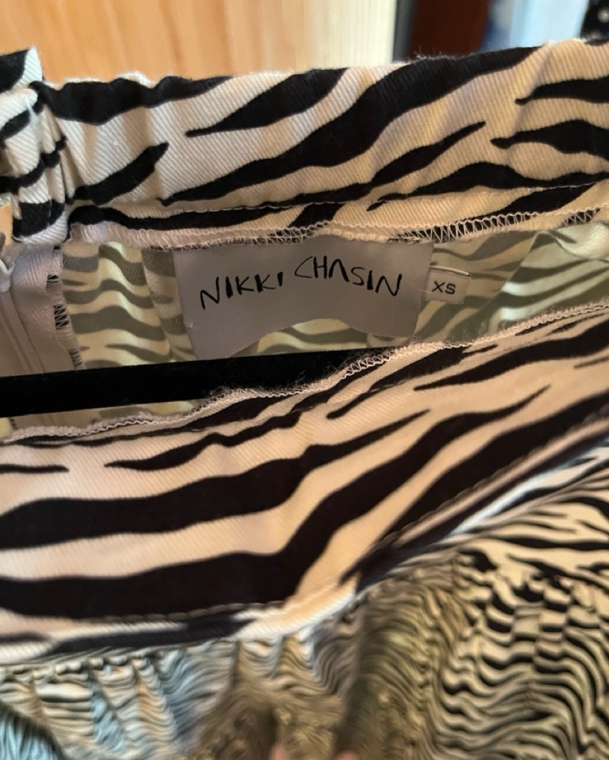 Zebra Print Set Midi Skirt & Top by Nikki Chasin - Pickle