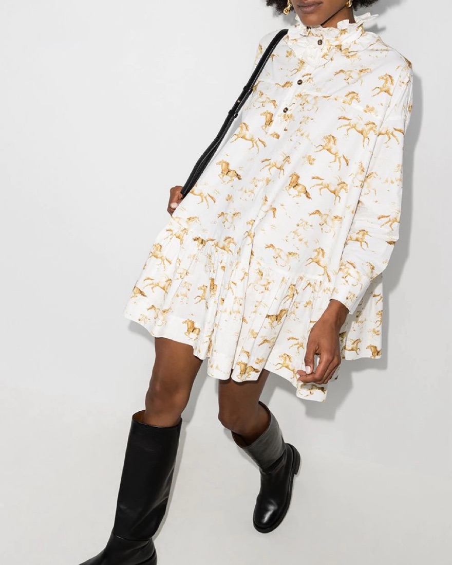 Ganni Horse Dress by Ganni - Pickle