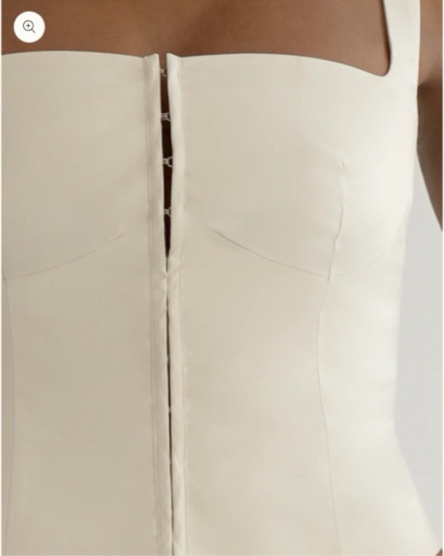 Orseund Iris Minimal Bustier In White by Orseund Iris - Pickle