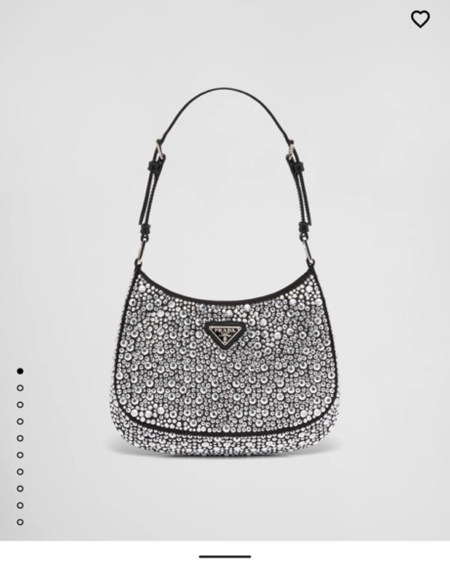 Prada Crystal-Embellished Hobo Bag by Prada - Pickle