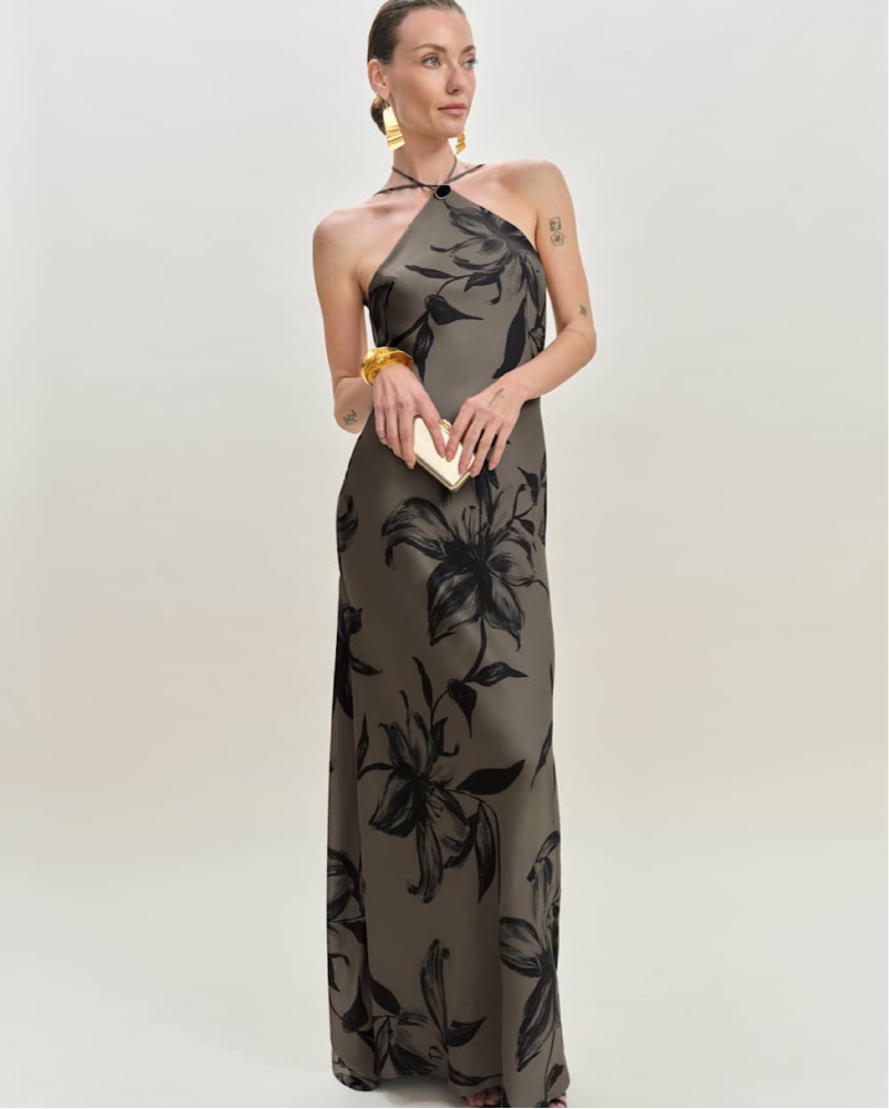 Reformation Zinna Satin Dress Isadora by Reformation - Pickle