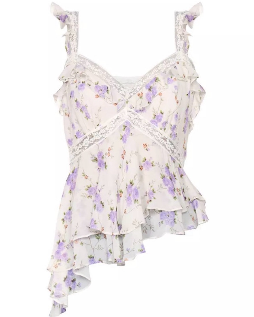 LoveShackFancy Kazu Top Lavender by LoveShackFancy - Pickle