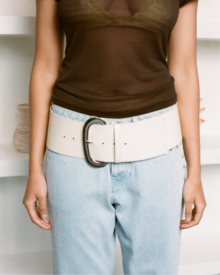 Paloma Wool White Belt by Paloma Wool - Pickle