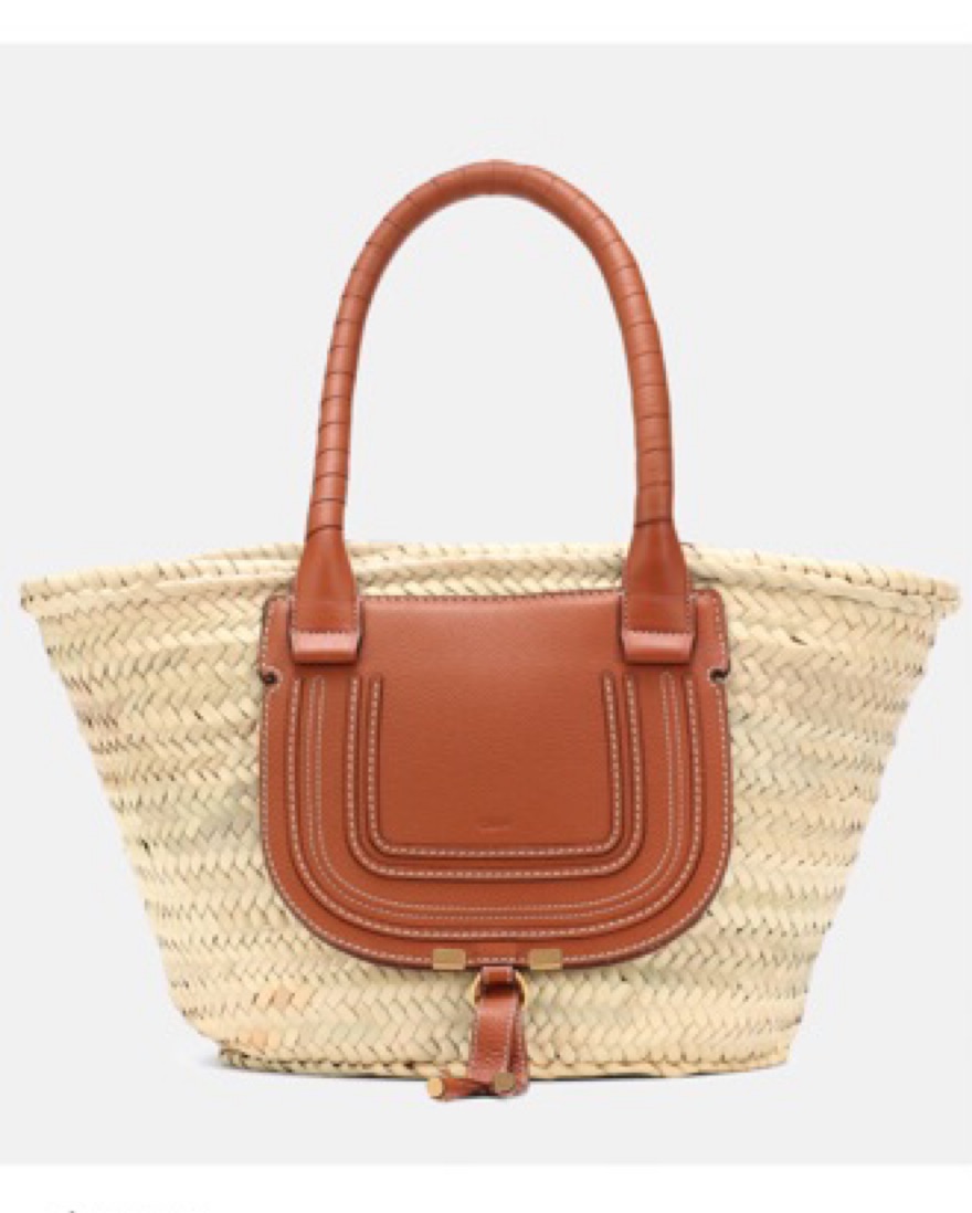 Chloé Marcie Raffia Basket Bag Medium by Chloe - Pickle