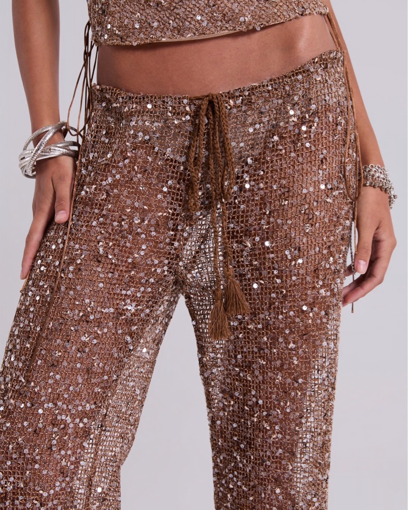 Jaded London Sequin Knit Deva Set by Jaded London - Pickle