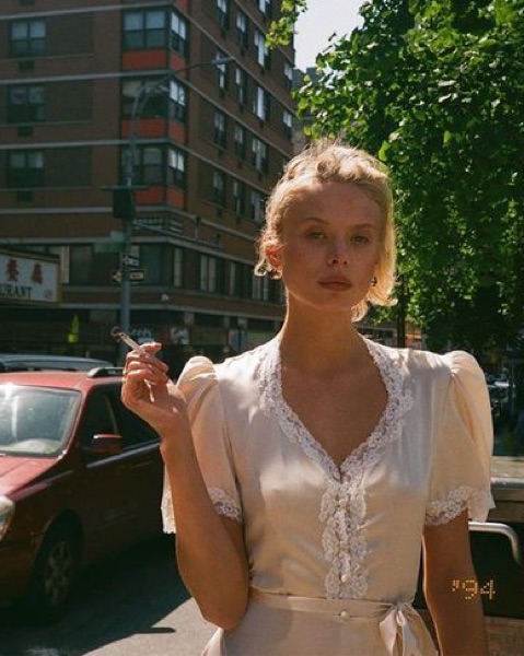 Rosemilk Honeymoon Dress by Mirror Palais - Pickle