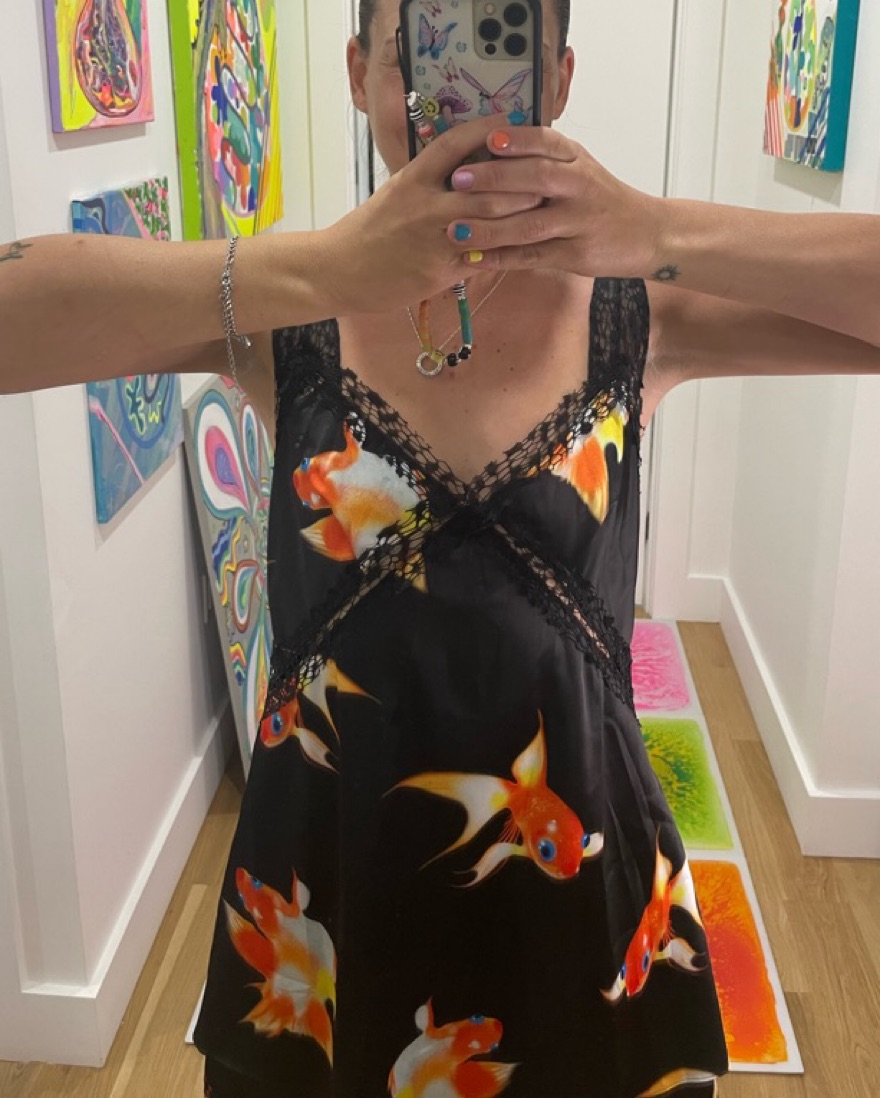 heaven by marc jacobs 金魚　ワンピース　中古　Y2K Heaven MJ Goldfish Slip by Marc Jacobs - Pickle