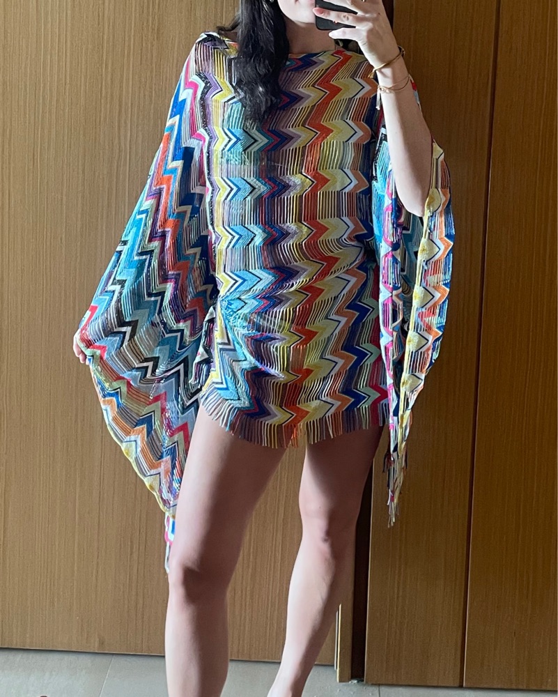 Missoni Short Coverup With Fringe by Missoni - Pickle