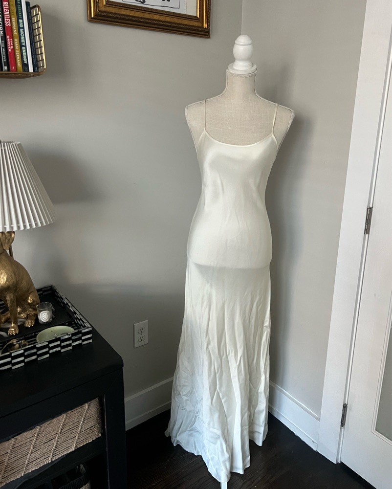 Victoria Beckham Satin Slip Gown Ivory by Victoria Beckham - Pickle