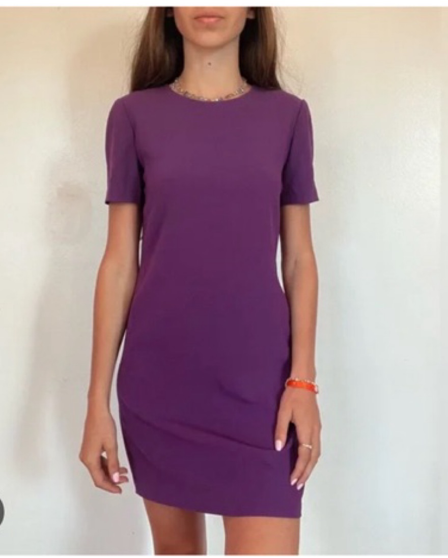 Purple Babaton Sheath Dress Pickle