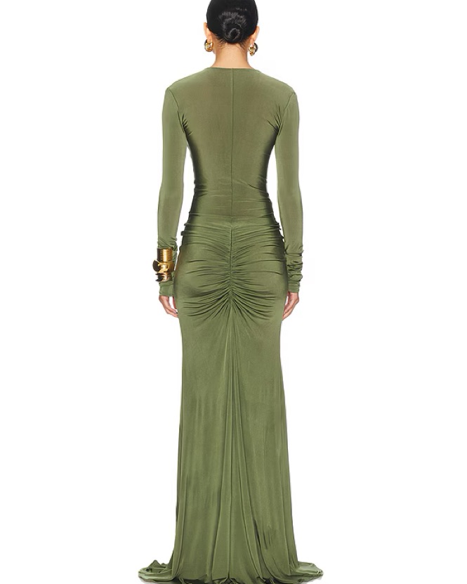 helsa green ruched dress by Helsa - Pickle