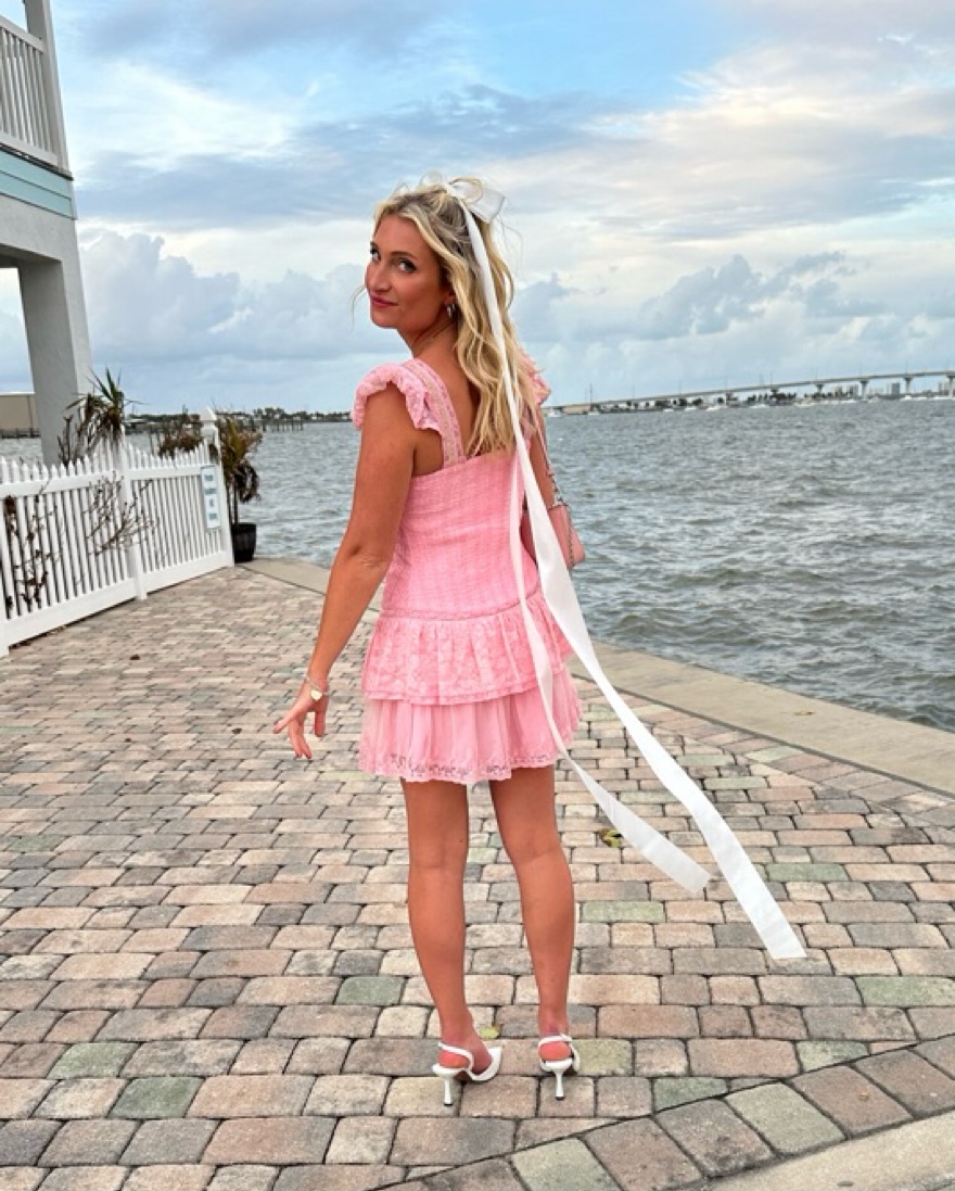 LoveShackFancy Rowley Mini Dress Pink by LoveShackFancy - Pickle