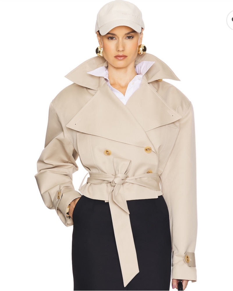 Helsa Oversized Cropped Trench by Helsa - Pickle