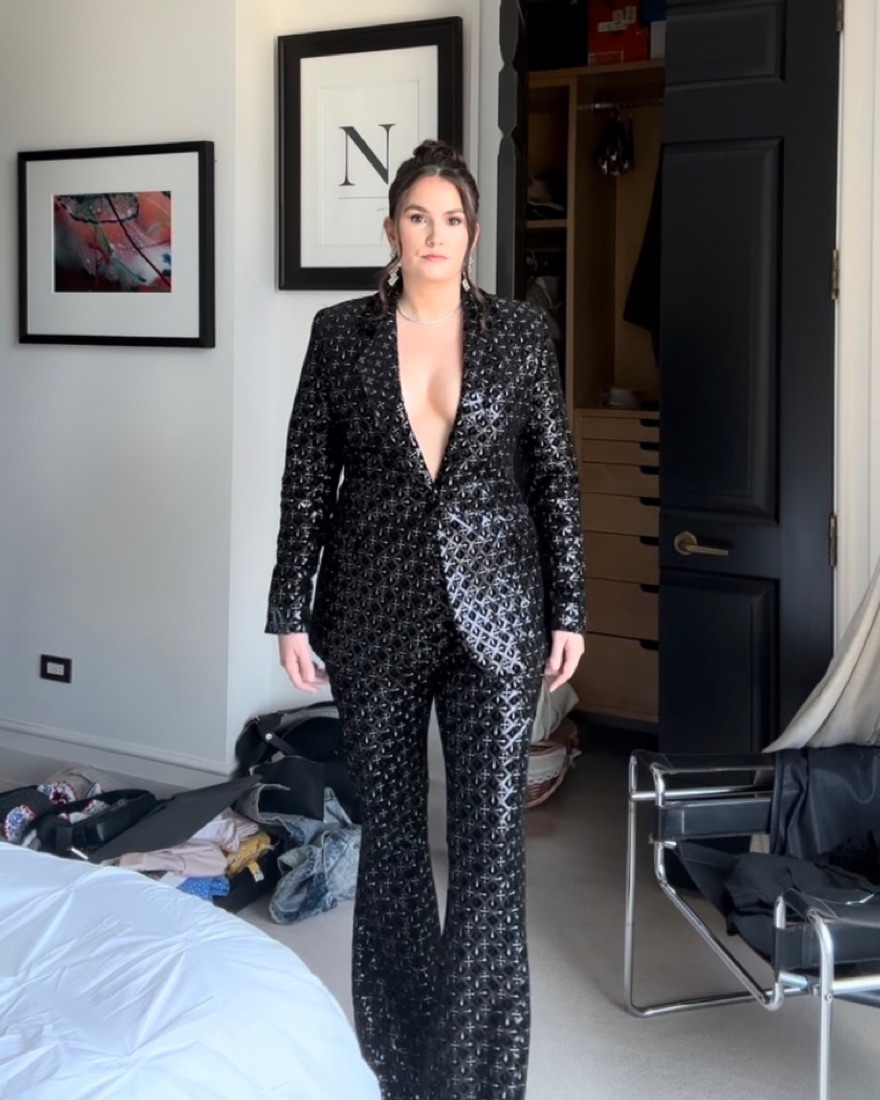 Nadine Merabi Black Blazer & Pant Sequin by NADINE MERABI - Pickle