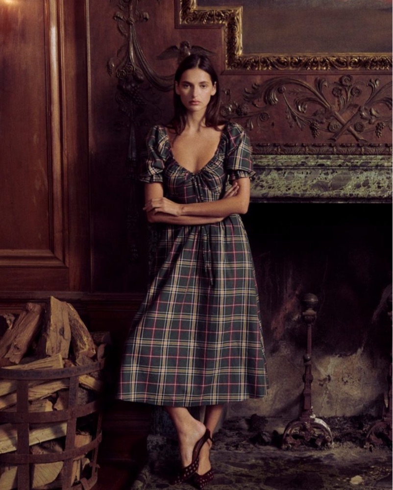 Hill House Tartan Dress by Hill House - Pickle