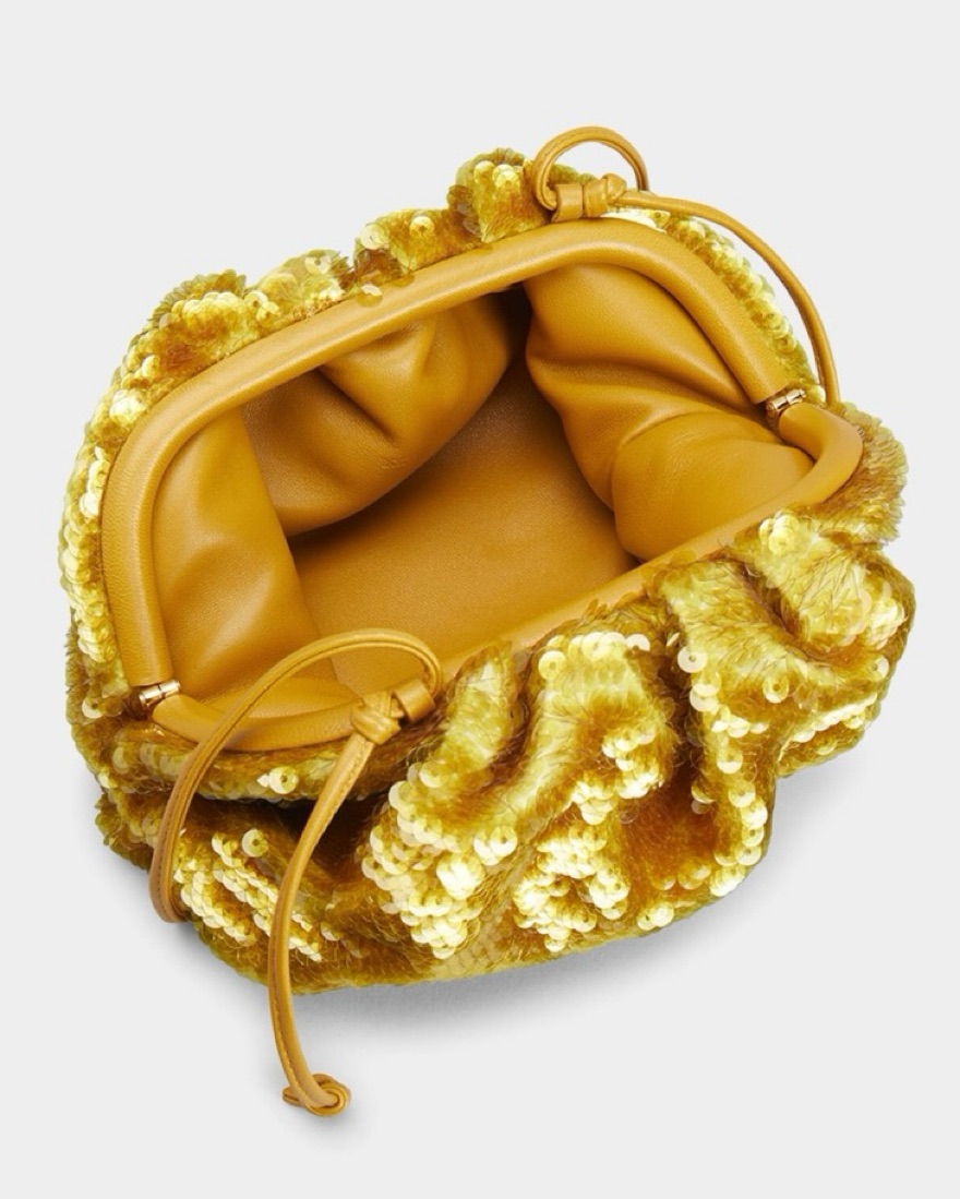 Bottega Veneta Sequin Mini Pouch by Bottega Veneta - Pickle