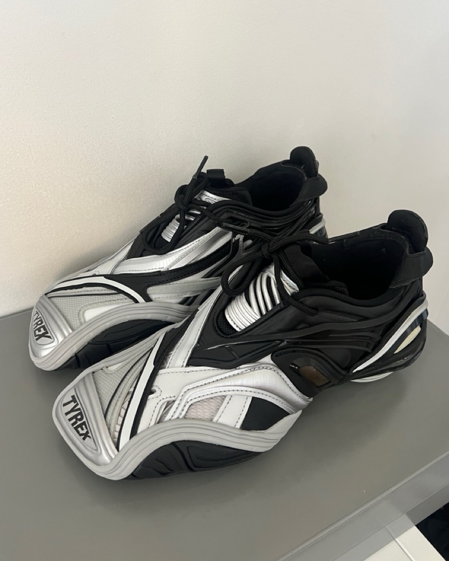 Balenciaga Tyrex black silver square toe by Balenciaga - Pickle
