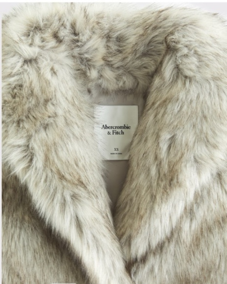 Abercrombie Faux Fur Grey Jacket by Abercrombie and Fitch - Pickle