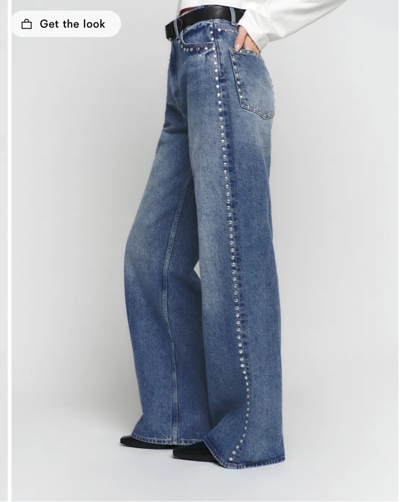 Reformation Cary Studded Jeans | Pickle