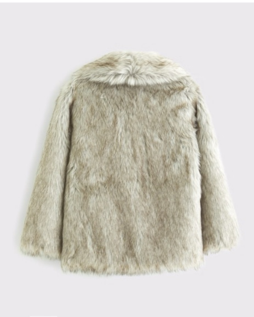 ジャケット・アウター vintage Abercrombie&Fitch FUR jacket M $140 Abercrombie & Fitch Brown Hooded Faux Fur Jacket SIZE S | eBay