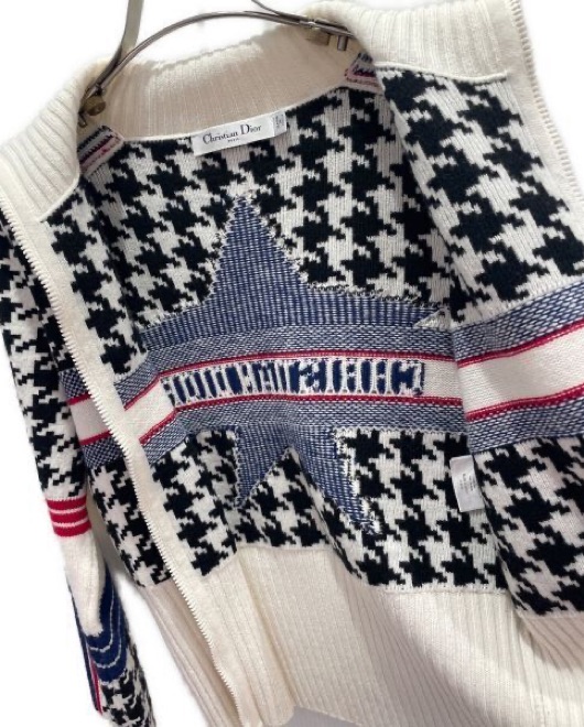 Ski Dior Alps Short Cardigan by Christian Dior - Pickle