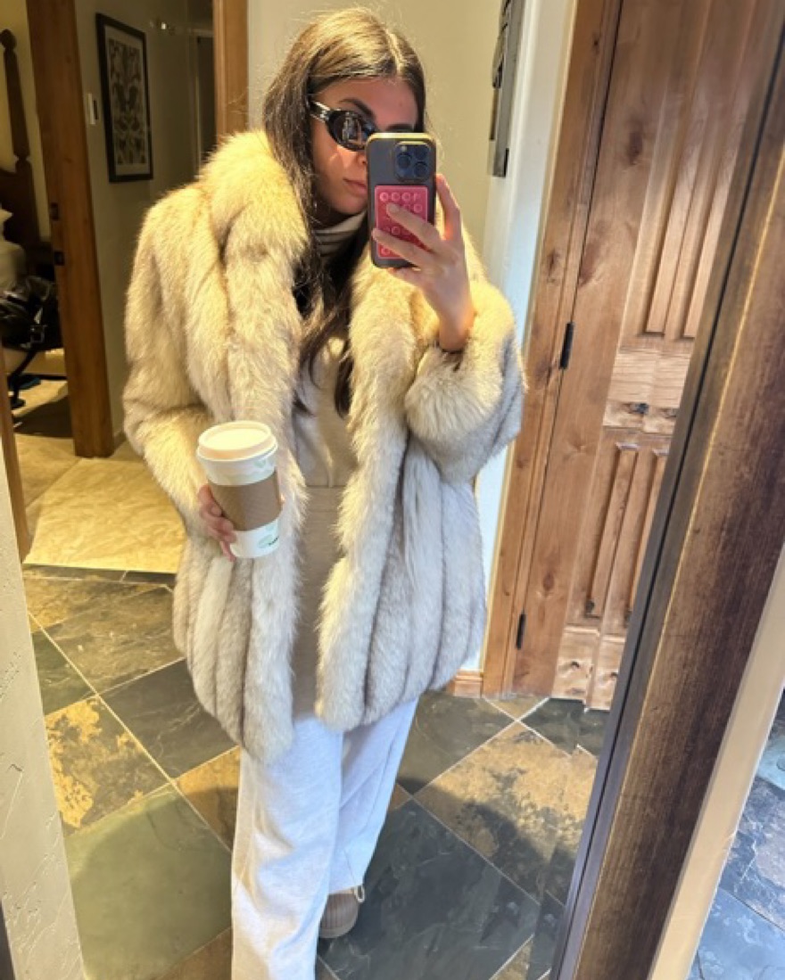 White REAL Fur Coat by Neiman Marcus - Pickle