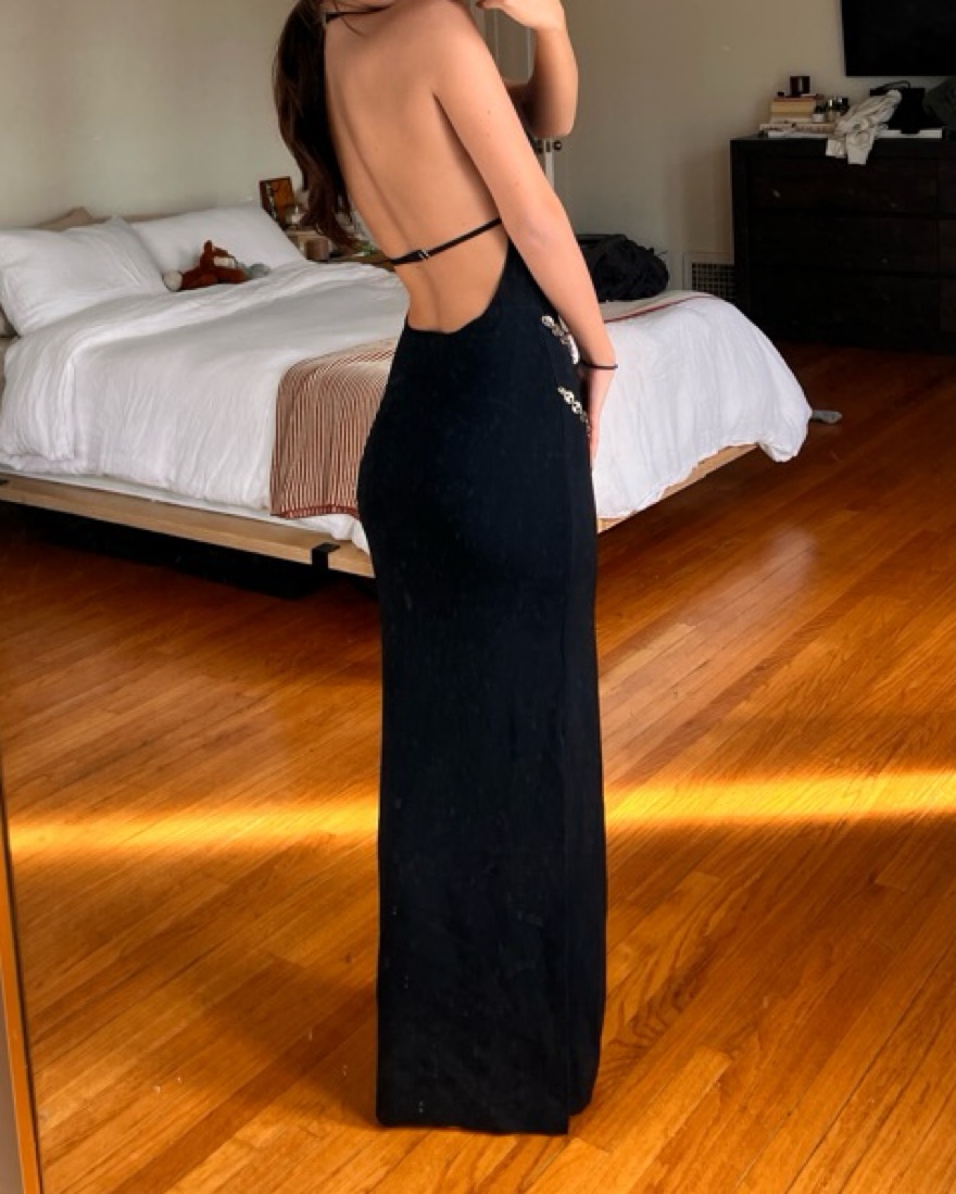 Aya Muse Long Black Chain Dress by Aya Muse - Pickle