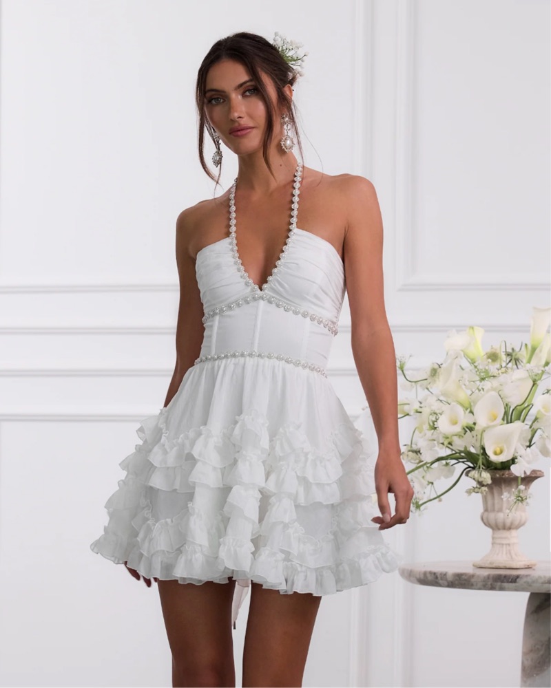 V Chapman Sophie Mini Dress by V Chapman - Pickle