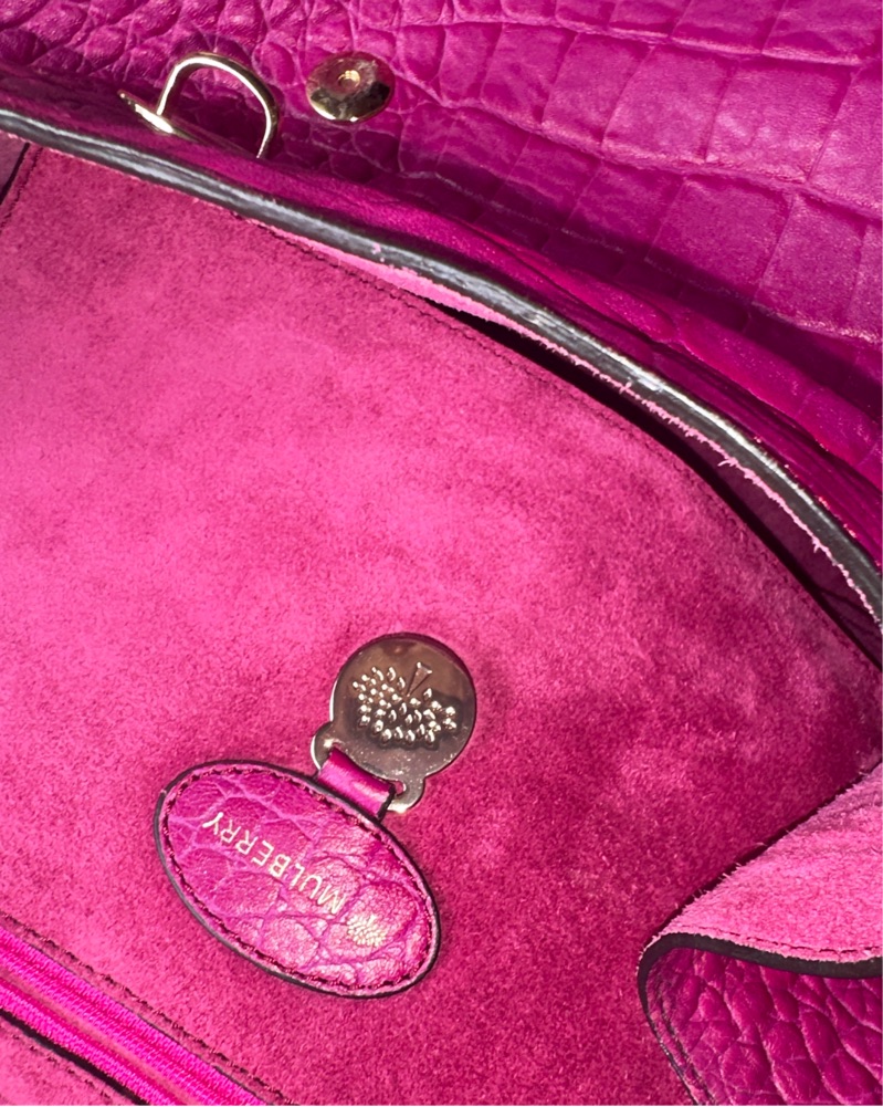 ミミリー Mulberry HANDBAG Pink Croc Leather Tilli by Mulberry - Pickle