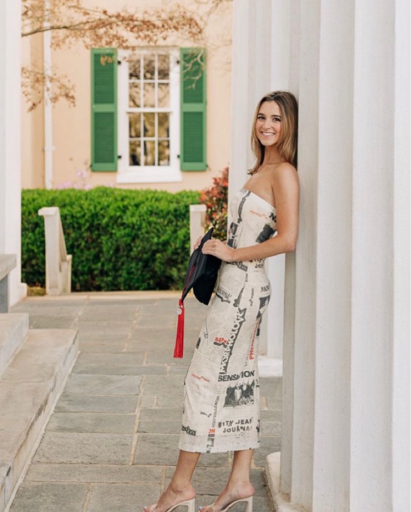 With Jean Franki Midi Newspaper Dress by With Jean - Pickle